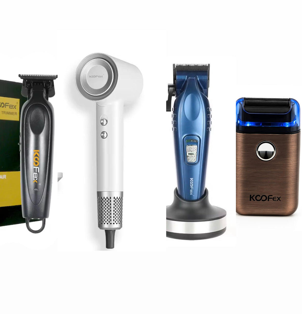 4 set combo KoFex clipper &Trimmer&Shaver&Föhn