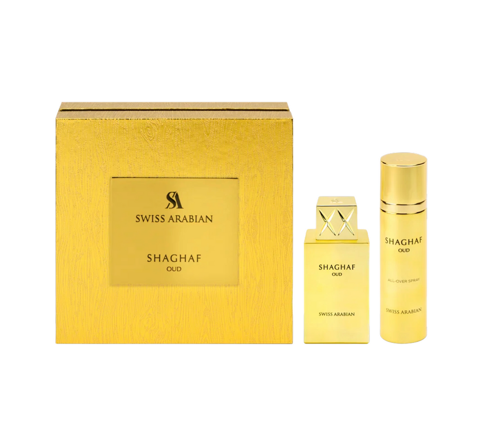 SWISS ARABIAN SHAGHAF OUD EAU DE PARFUM + BODY SPRAY GIFT SET