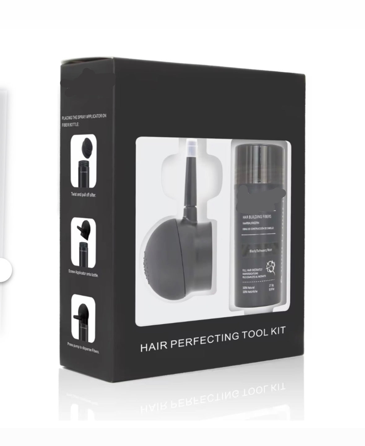 5 Stück Hair faiber black